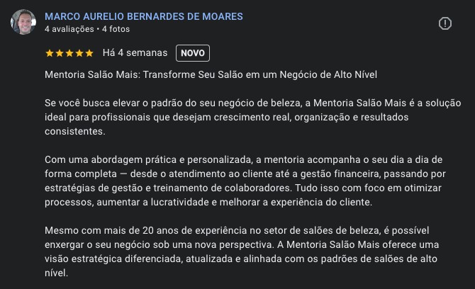 Avaliação Google